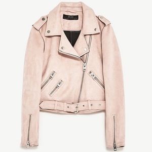 Zara Faux Suede Biker Jacket